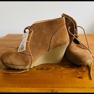 Never worn Wedge booties!
